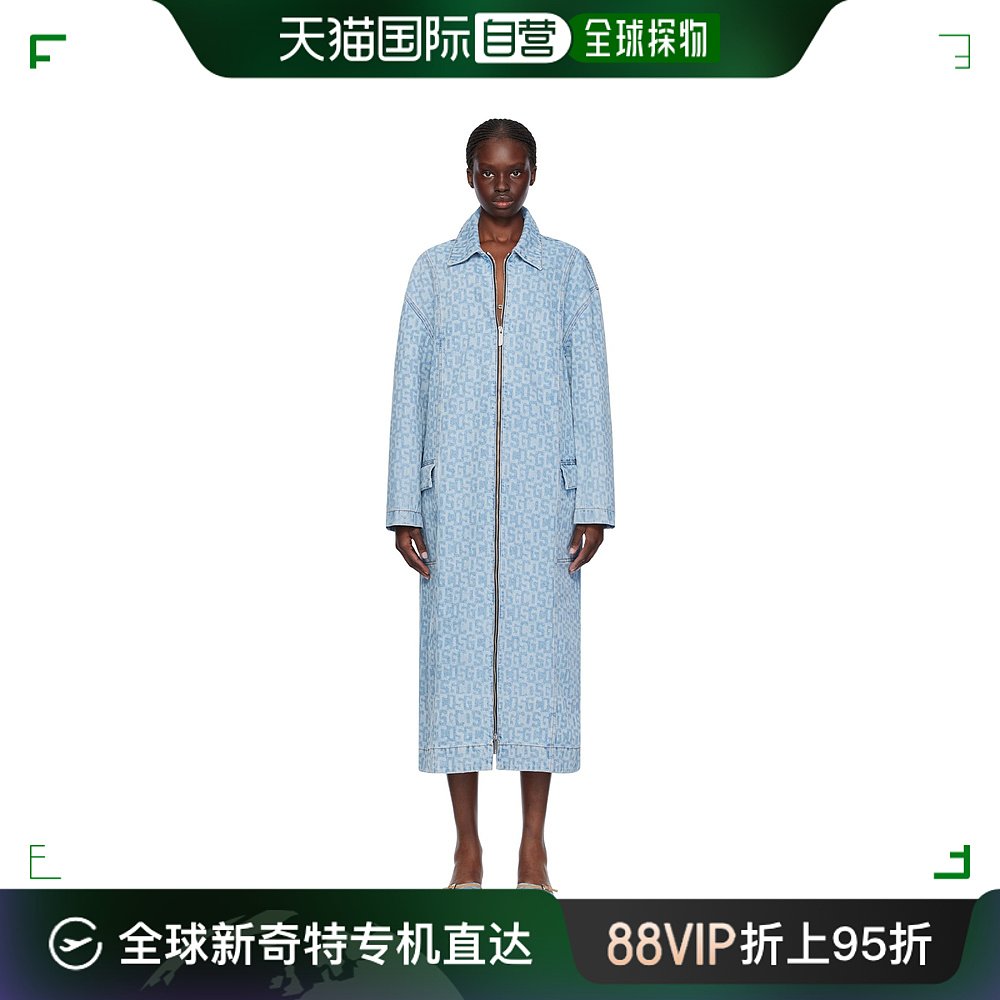 香港直邮潮奢 Gcds 女士 蓝色 Monogram 大衣 A1CW0700DA2