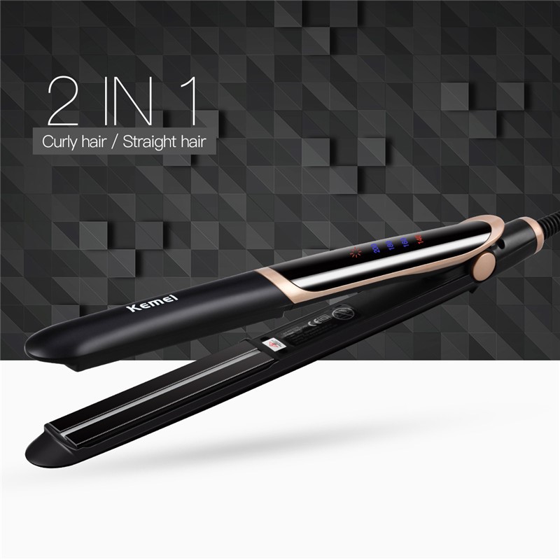 New 2-in-1 Professional-Quality Flat iron hair Straightener