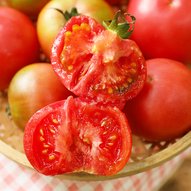 密云西红柿新鲜蔬菜自种有籽生吃番茄沙瓤多汁宝宝辅食四斤包邮装