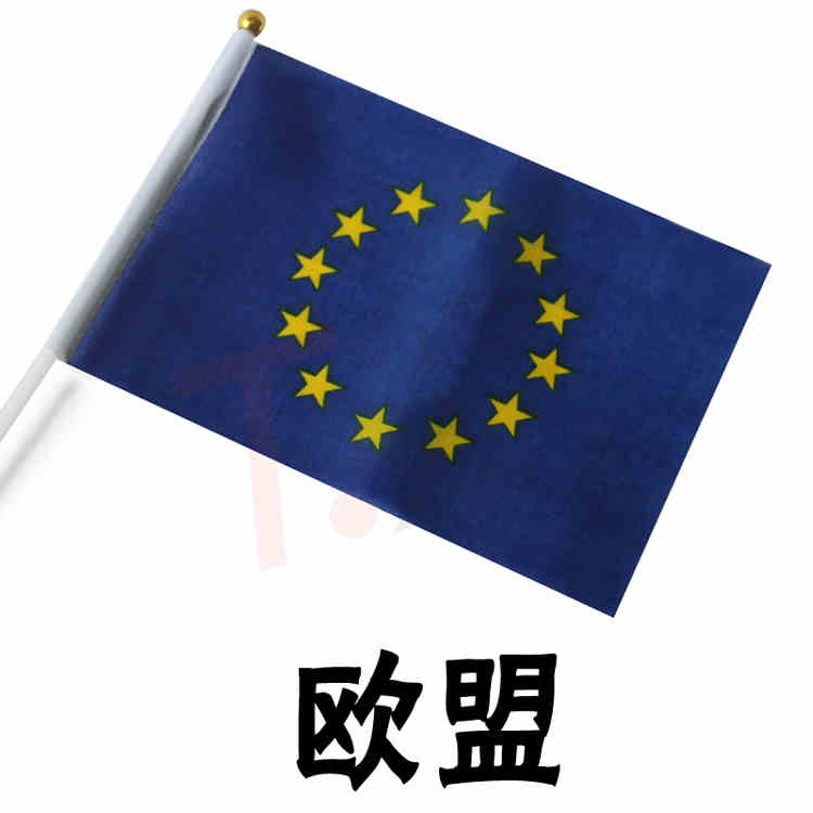 。8号14*21CM 欧盟手摇旗 手摇欧盟旗 各挥国小旗 手旗 外国旗