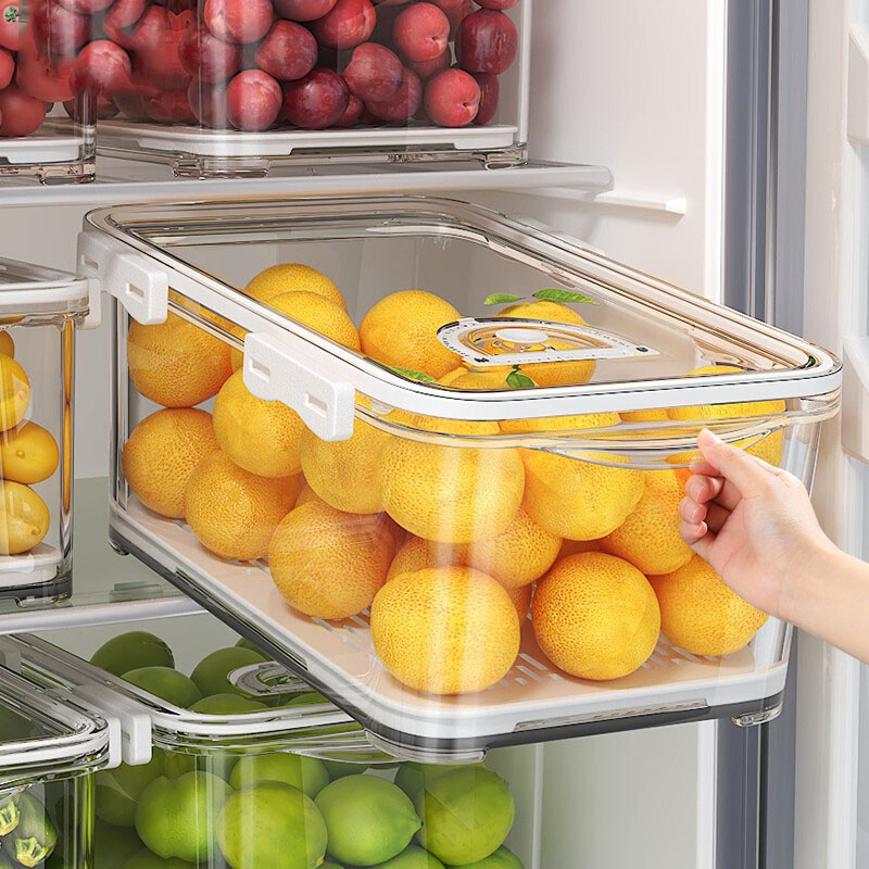 德国正品家用冰箱收纳盒食品级水果密封保鲜盒厨房鸡蛋蔬菜储物盒