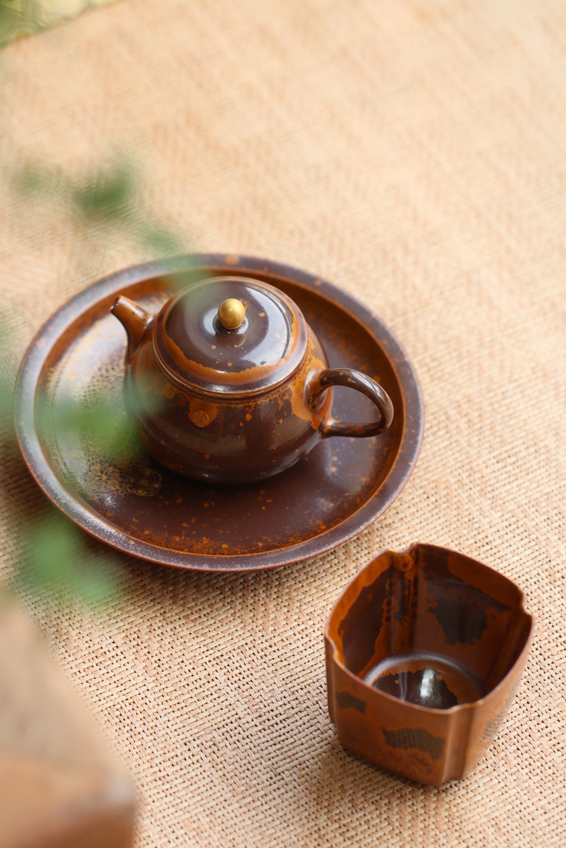 半闲甄选小众品牌荣器木首釉紫金釉泡茶壶岩茶壶手感柔软发茶茶器