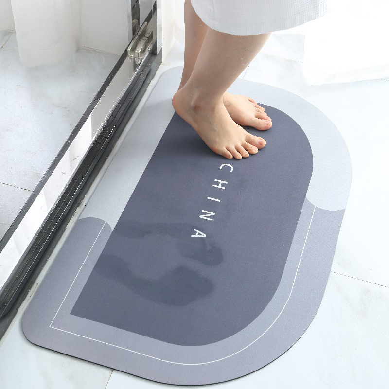 硅藻泥软地垫卫生间吸水脚垫进门入户地毯防摔速干浴室地垫可冲刷