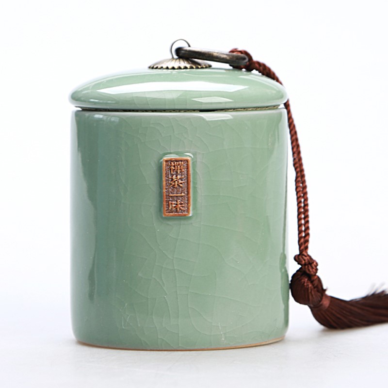 弘博臻品特价茶叶罐陶瓷茶盒茶仓旅行储物罐密封罐存茶罐普洱茶具
