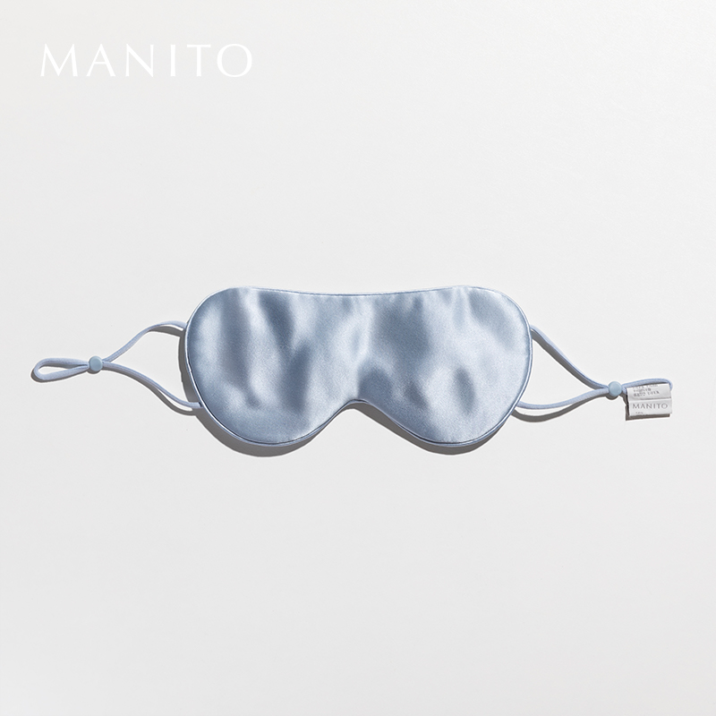 MANITO曼尼陀Cozy蚕丝眼罩睡眠眼罩遮光透气睡觉可调节带