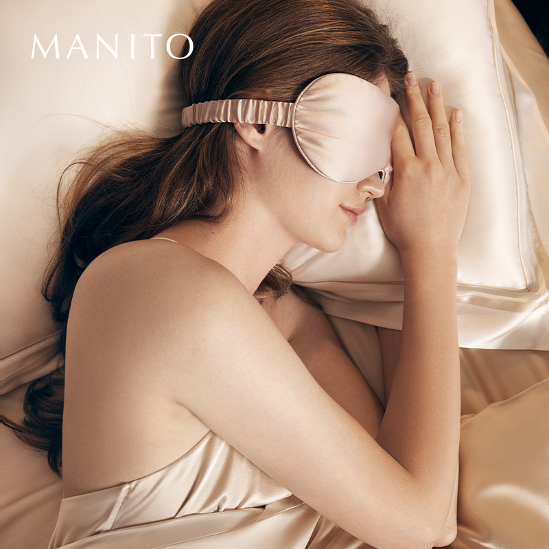 MANITO/曼尼陀男女真丝眼罩遮光单只透气桑蚕丝舒适睡眠