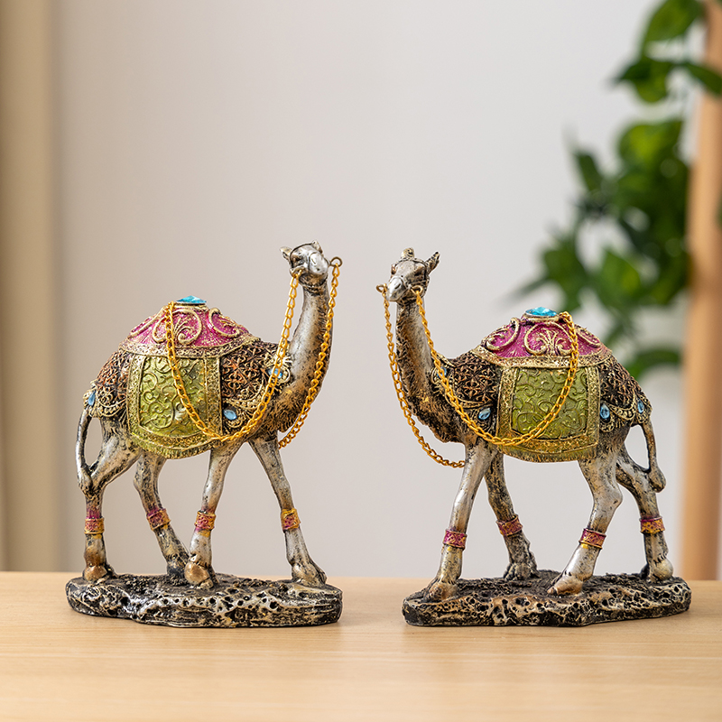 阿联酋沙漠骆驼中东沙特旅游纪念品创意书房办公室装饰小摆件动物