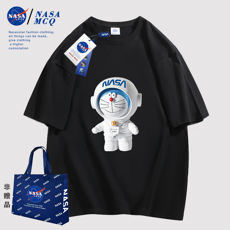 NASA 联名2024新款时尚卡通动漫印花时尚潮流情侣同款T恤短袖MD