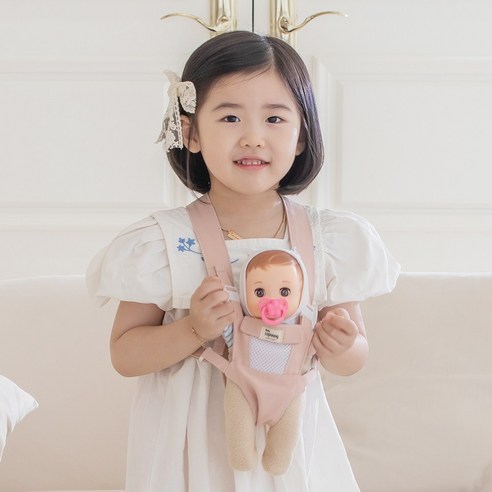 韩国进口卡通仿真护理娃娃小孩背洋娃娃出行配件纯棉儿童玩具背带