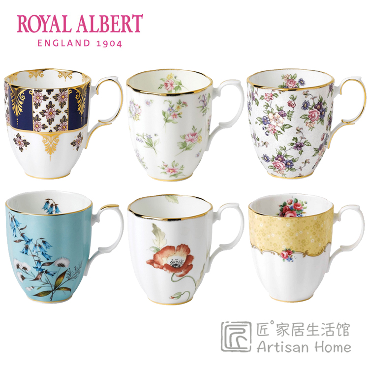 现货Royal Albert阿尔伯特百年系列骨瓷马克杯进口咖啡杯茶水杯子