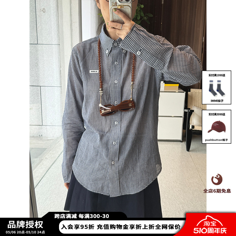 【现货】设计师品牌OIIORIRI24SS春夏新品格纹衬衫JULY