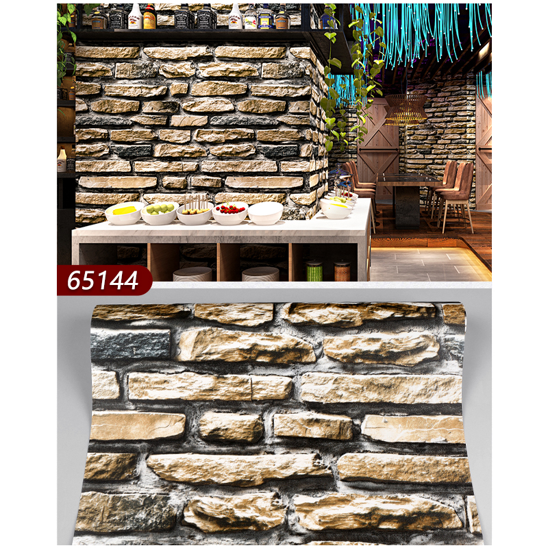 石头壁纸饭店小餐馆专用小吃店y包厢餐厅包间店铺店面装修背景墙