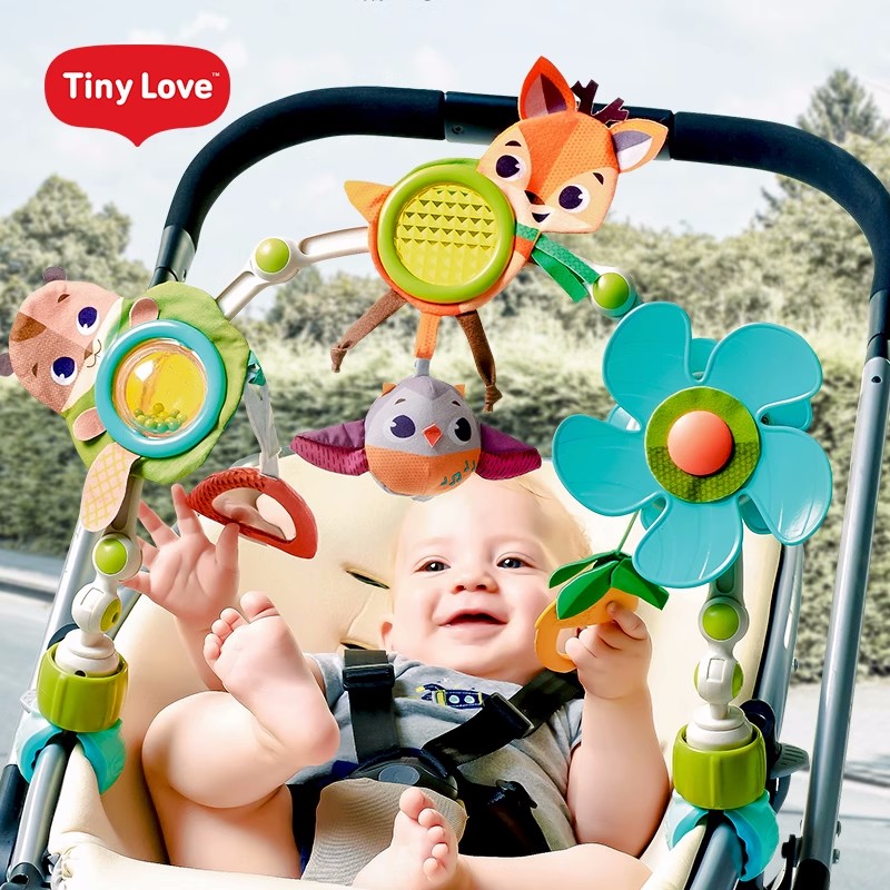 美国TinyLove推车玩具新生儿婴儿床铃音乐提篮挂件宝宝推车挂饰