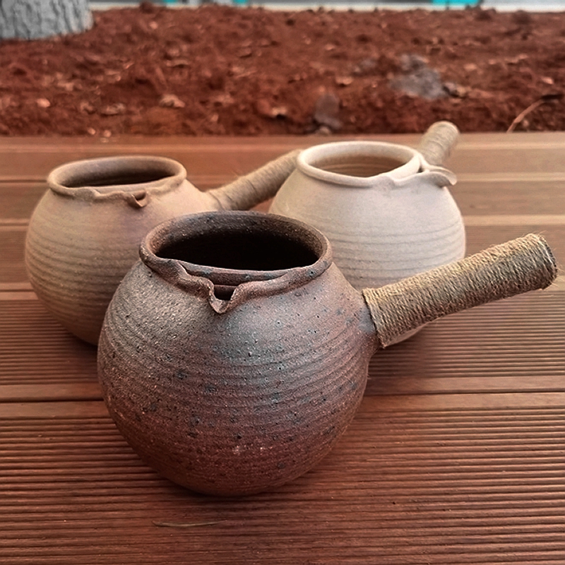 云南粗陶烤茶罐煮奶茶炕茶器柴烧陶瓷茶具大号850毫升干烧不易裂
