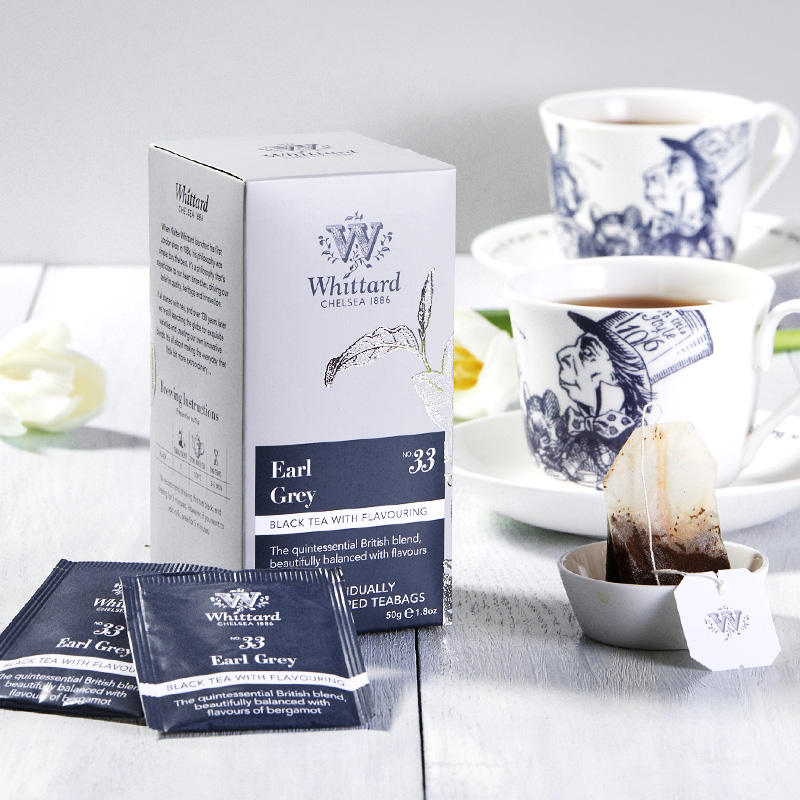 Whittard英式伯爵红茶25袋独立茶包盒装进口红茶袋泡茶茶叶