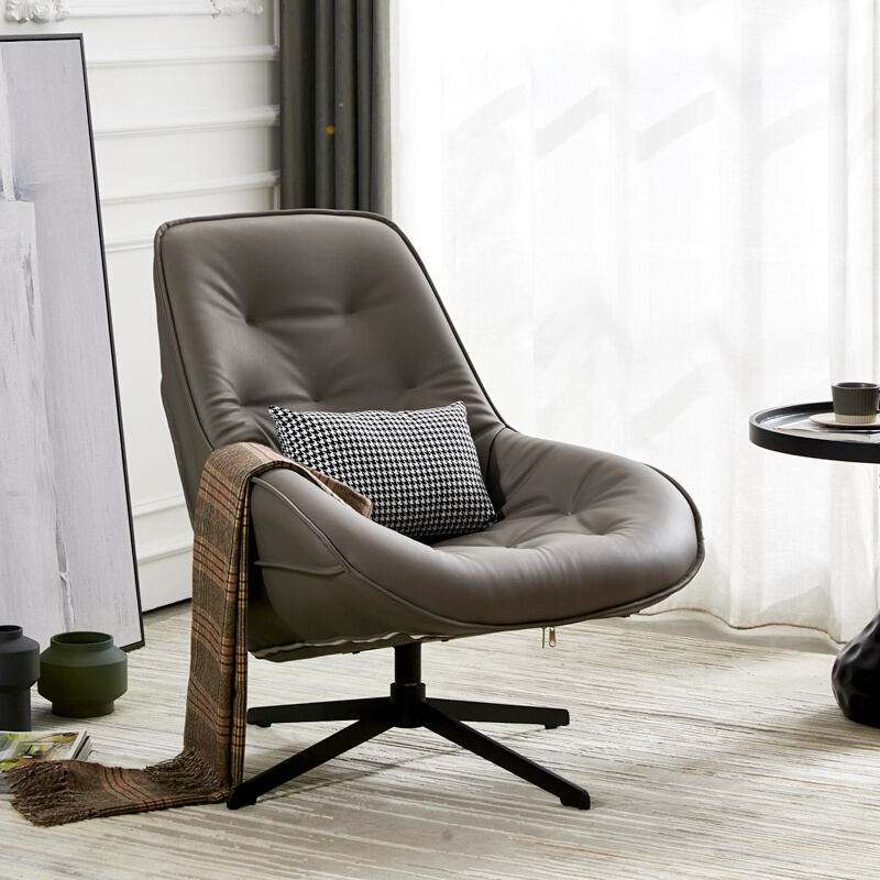 北欧设计师单人旋转懒人沙发椅现代简约小户型客厅卧室阳台休闲椅