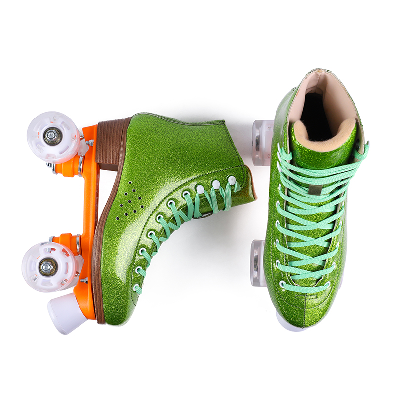 腾虎鞋双排轮滑彩色成人花样溜冰鞋铝合金专业滑轮冰轮冰男溜冰轮