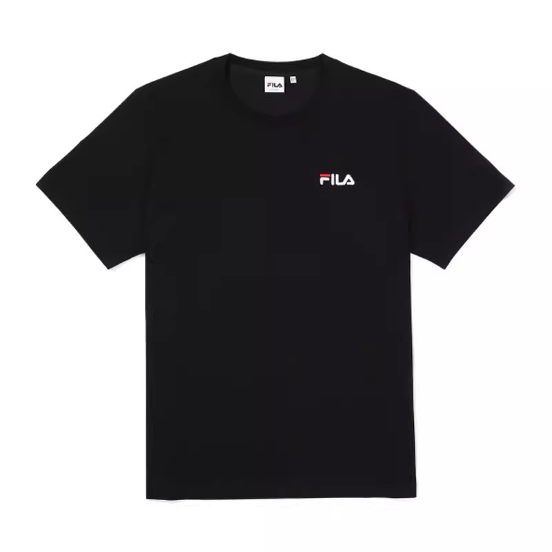 韩版FILA斐乐短袖T恤男女情侣新款经典logo小标圆领百搭运动上衣