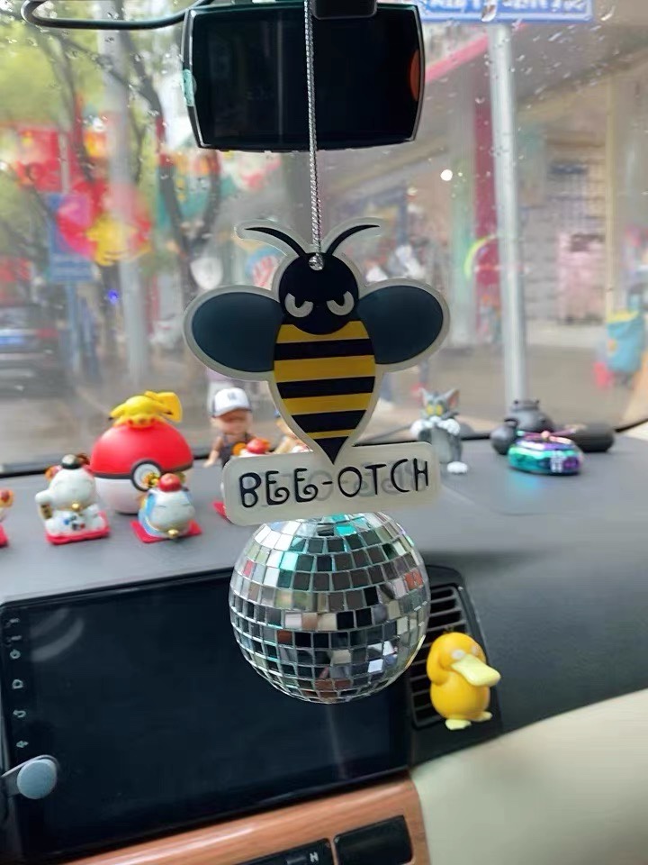 大黄蜂挂件变形金刚小蜜蜂汽车挂饰后视镜镜面球挂件可爱挂件包邮
