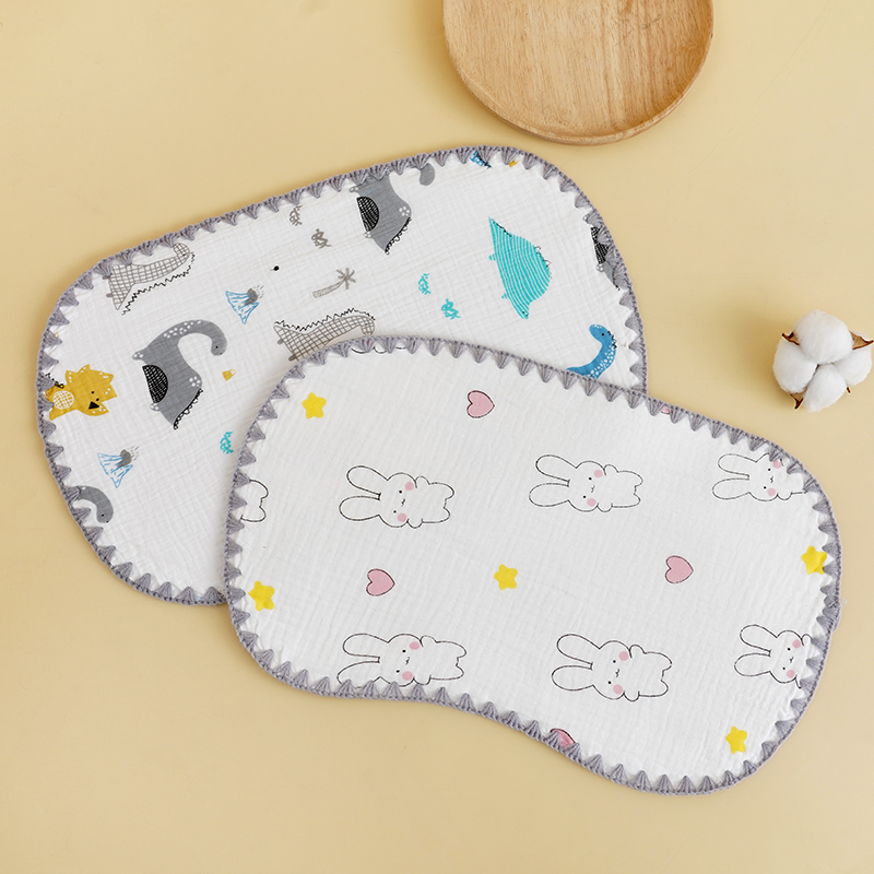 婴儿云片枕0-6月新生儿枕巾纯棉枕头吸汗防吐奶1岁宝宝平枕用品