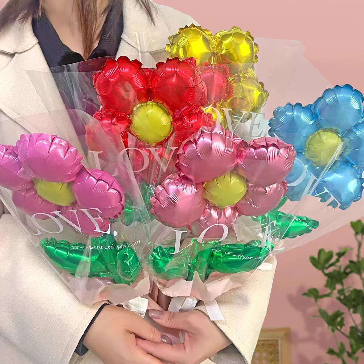 母亲节幼儿园送老师送妈妈商场活动礼品花朵六一活动 diy花束气球