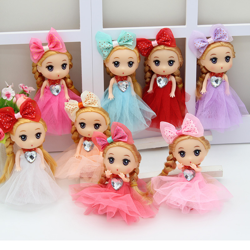 12厘米可爱穿衣小凯丽迷糊娃娃女孩玩具礼物婚纱创意玩具小挂件
