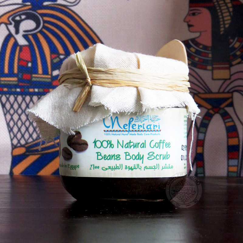 埃及Nefertari咖啡豆身体磨砂膏去垢角质死皮橘皮鸡皮肤柔嫩补水
