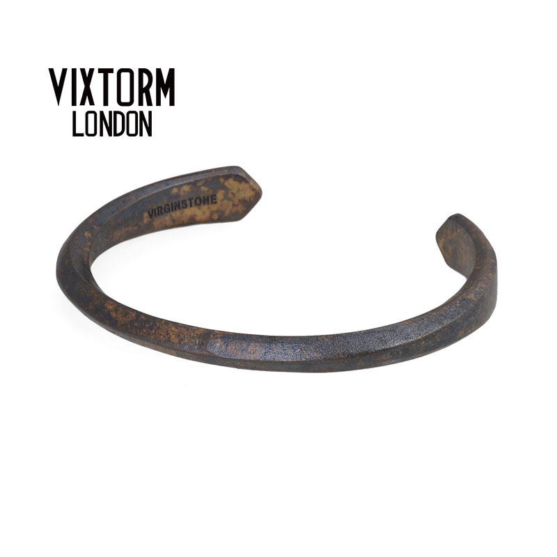 VIXTORM正品VIRGINSTONE系列手镯 复古黄铜镯子男女潮品 开口可调