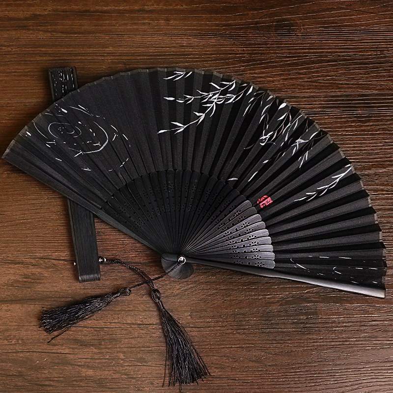上善若水中国风纸扇折扇 折叠男女夏季礼物 扇子学生复古礼品