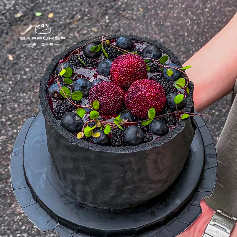 巴芙客杜夫朗格男士创意酷黑莓新款水果生日蛋糕七夕节蛋糕北京