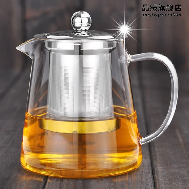 玻璃公道杯分茶器带茶漏一体式套装加厚耐热过滤网茶壶泡茶壶花茶