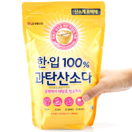 韩国正品LG柠檬酸纤维柔软剂苏打粉衣物粉清洁去污过碳酸钠柠檬酸