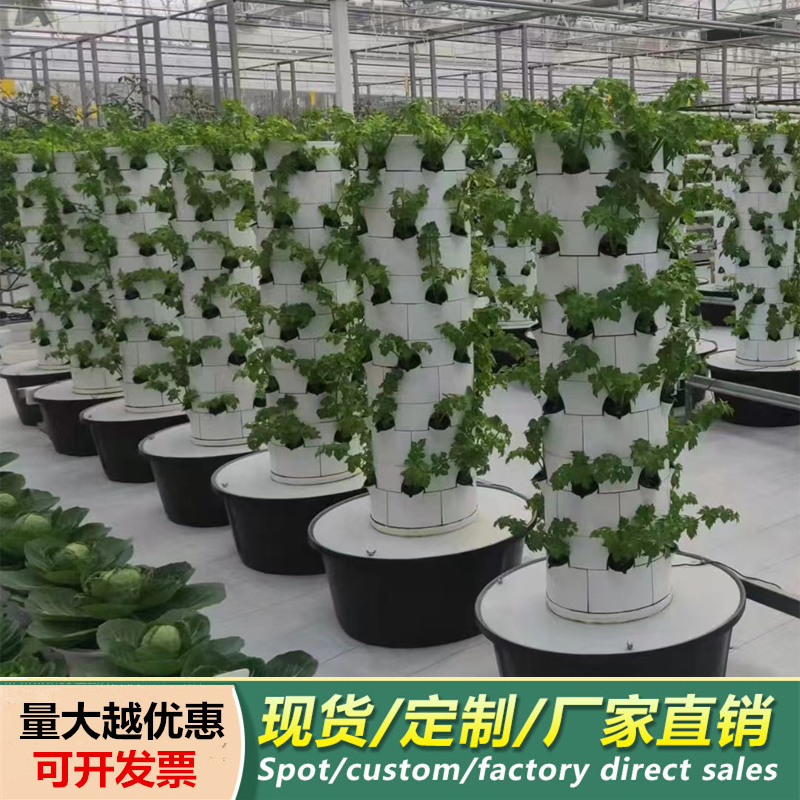 6P10立柱式无土栽培水培设备有机蔬菜种植槽气雾栽培系统