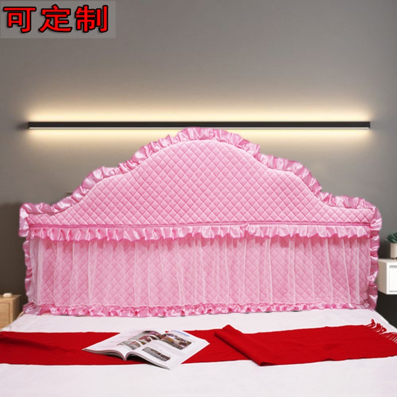 床头套罩靠垫软包欧式弧形半圆形床头饰品床头罩可拆洗全包防尘罩