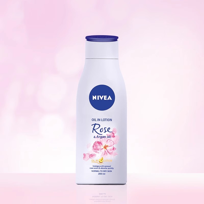 Nivea/妮维雅精华油润肤露玫瑰香氛身体护肤乳液身体乳
