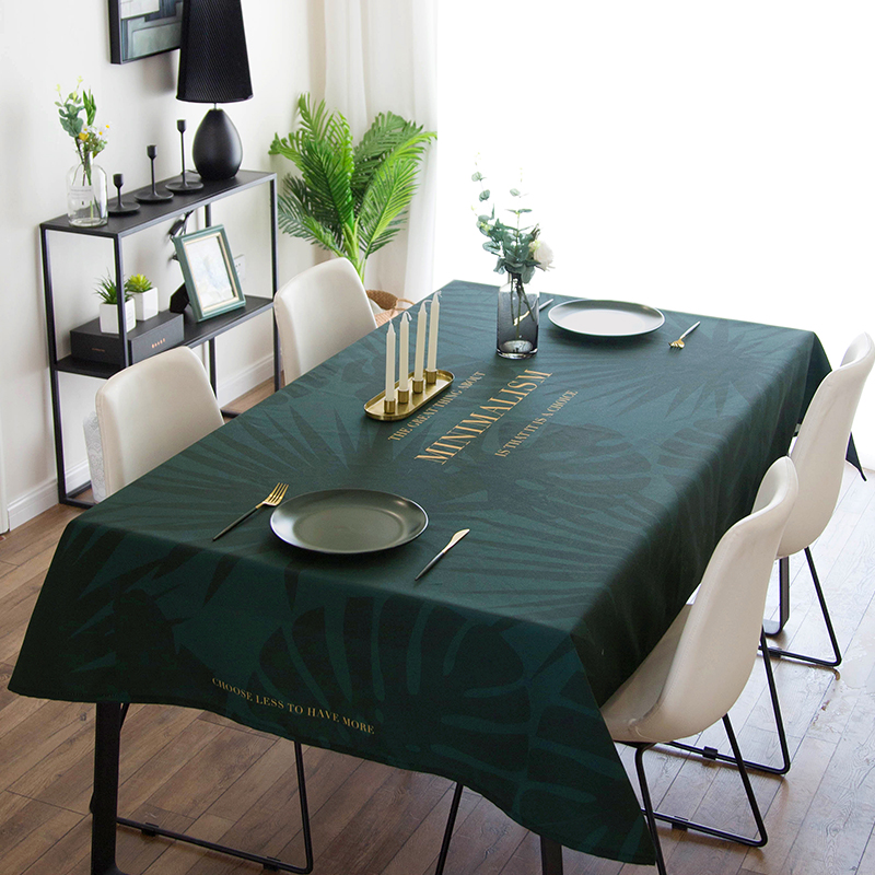 羽果 东南亚风情叶子咖啡厅餐桌布防水防油加厚高品质防烫桌垫布