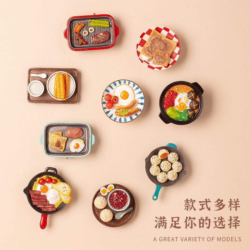 广式小吃装饰磁铁 砂锅美食冰箱贴磁贴 中式美食冰箱装饰贴留言贴
