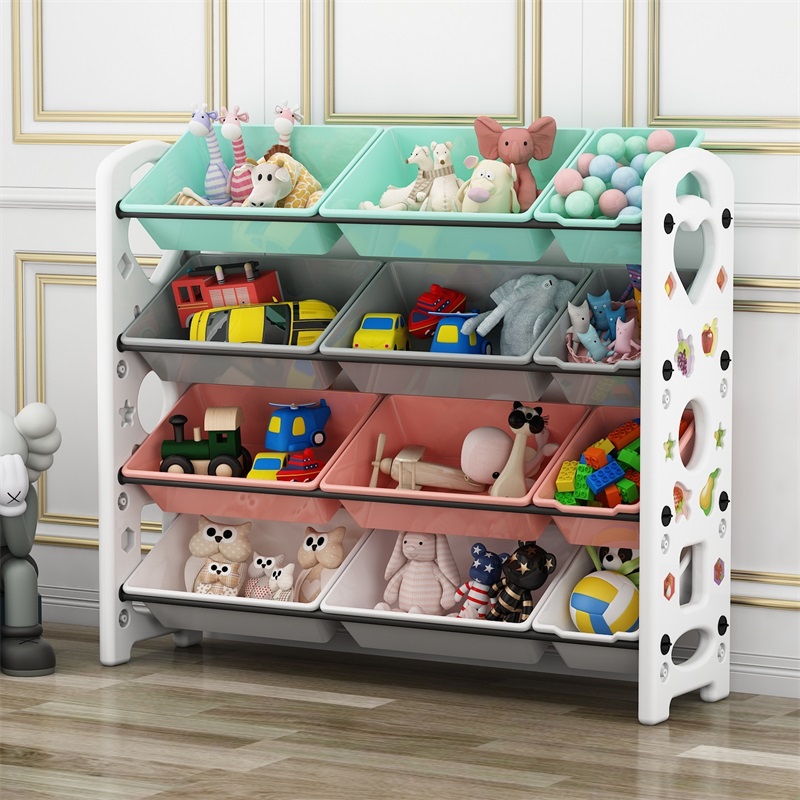 儿童玩具收纳架 宝宝书架幼儿园大容易整理架 储物柜多层置物架子
