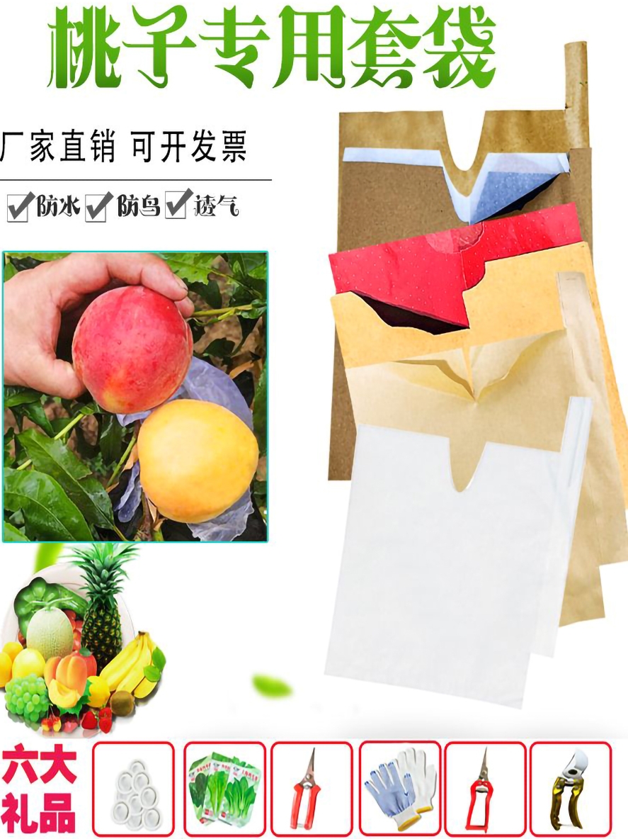 桃子专用套袋苹果梨子芒果脐橙枇杷柠檬防水防鸟防虫黄桃水果套袋