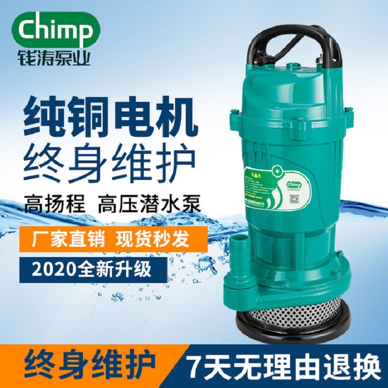 钱涛精品QDX小型高压潜水泵高扬程家用井用220V农用泵灌溉