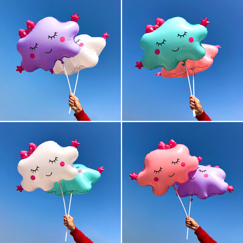 ins星星云朵铝膜气球儿童幼儿园学校商场活动地推小礼品生日拍照