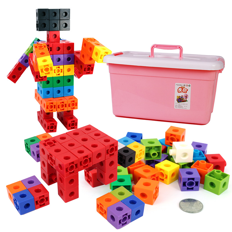 虎巴六面立体小方块数字计数积木数学教具儿童益智玩具注意力训练