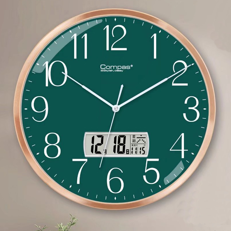 康巴丝挂钟客厅钟表简约轻奢时尚家用时钟北欧现代个性创意石英钟