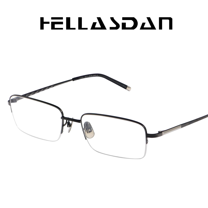 华尔诗丹眼镜架Hellasdan镜框可配度数纯钛商务半框近视镜男9268S
