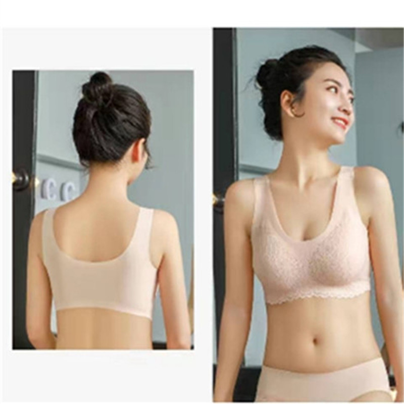 泰国乳胶内衣女无钢圈聚拢运动背心式收副乳睡眠舒适透气文胸胸罩