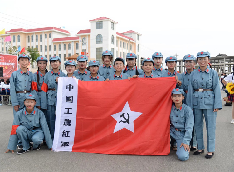 定做2345号中国工农红军旗帜八一舞台表演红色娘子军旗长征老红旗