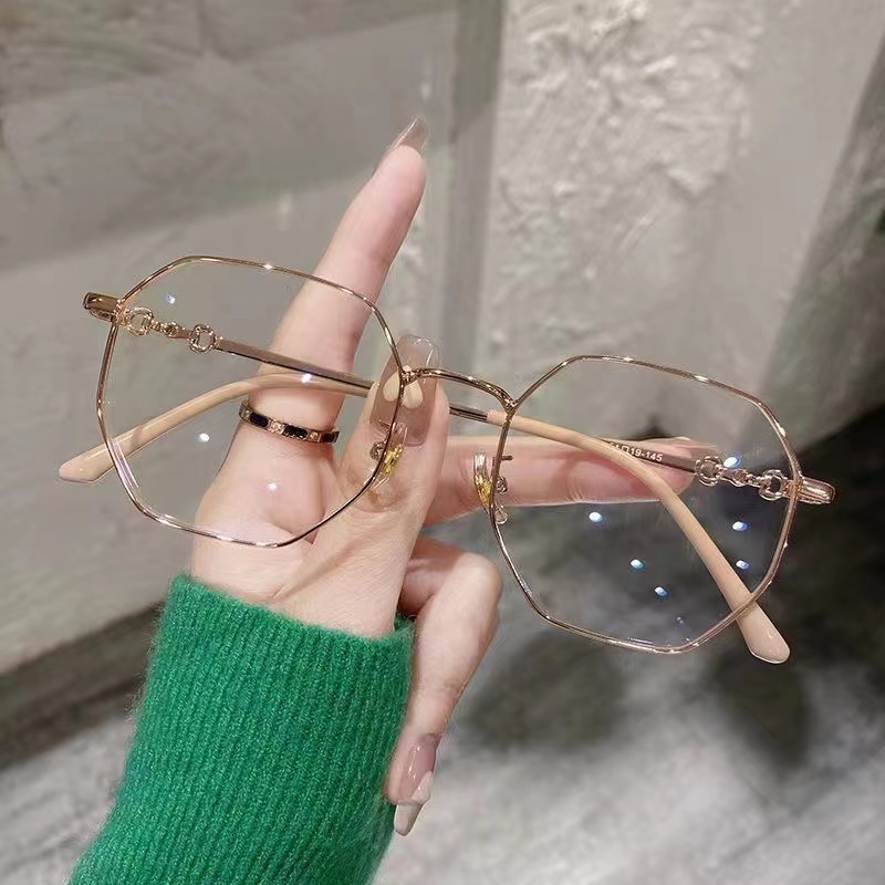 近视眼镜韩版文艺金属学生平光镜男女同款原宿眼镜架配近视镜定制