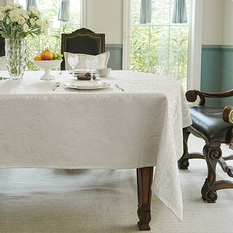 和庭古尔尼亚桌布轻奢高级氛围感简约长方形色织提花防水餐桌台布