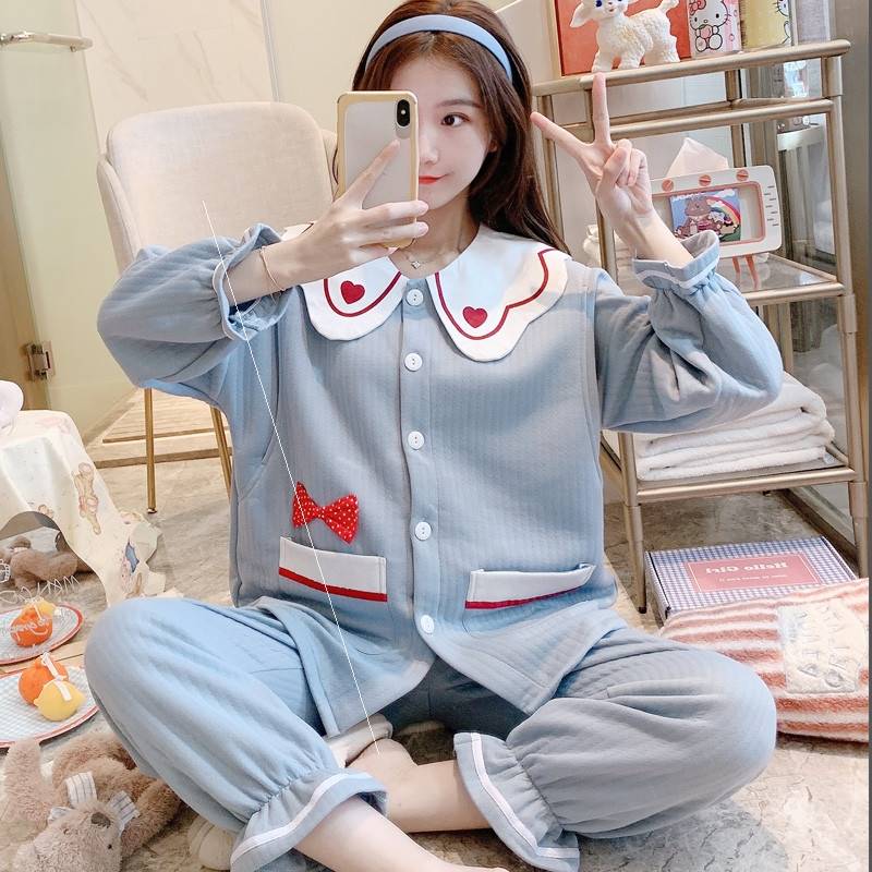 网红Qiu dong lili clothing interlining pajamas pregnant wome