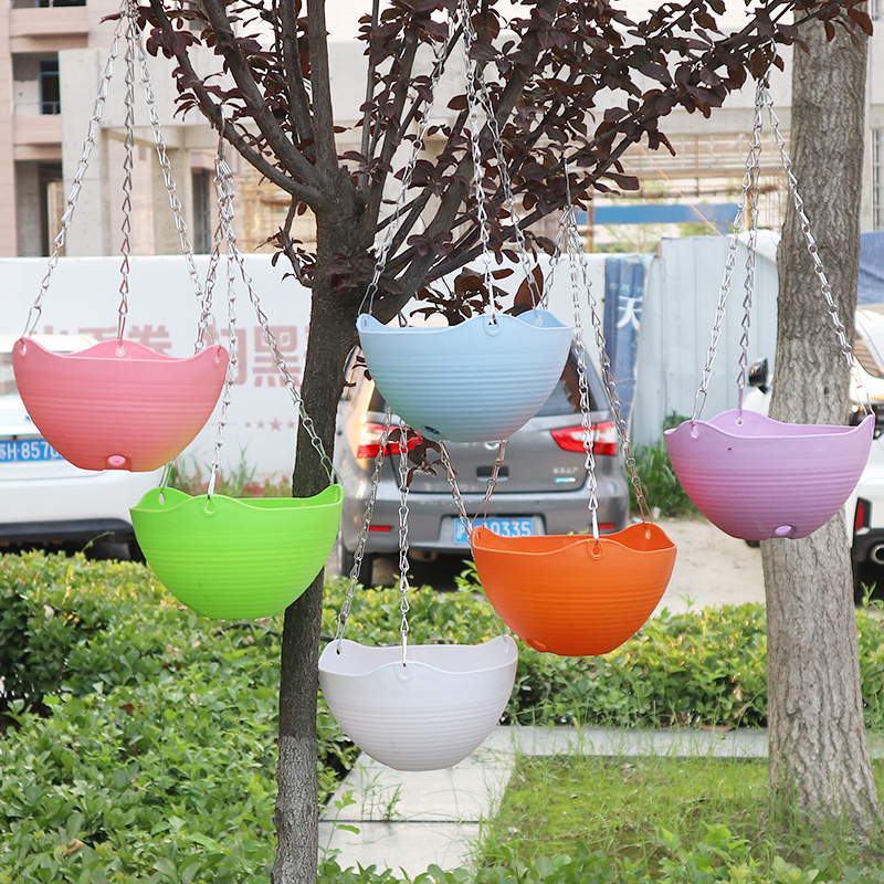 环保塑料花盆仿陶瓷阳台绿萝创意多肉盆栽简约挂盆